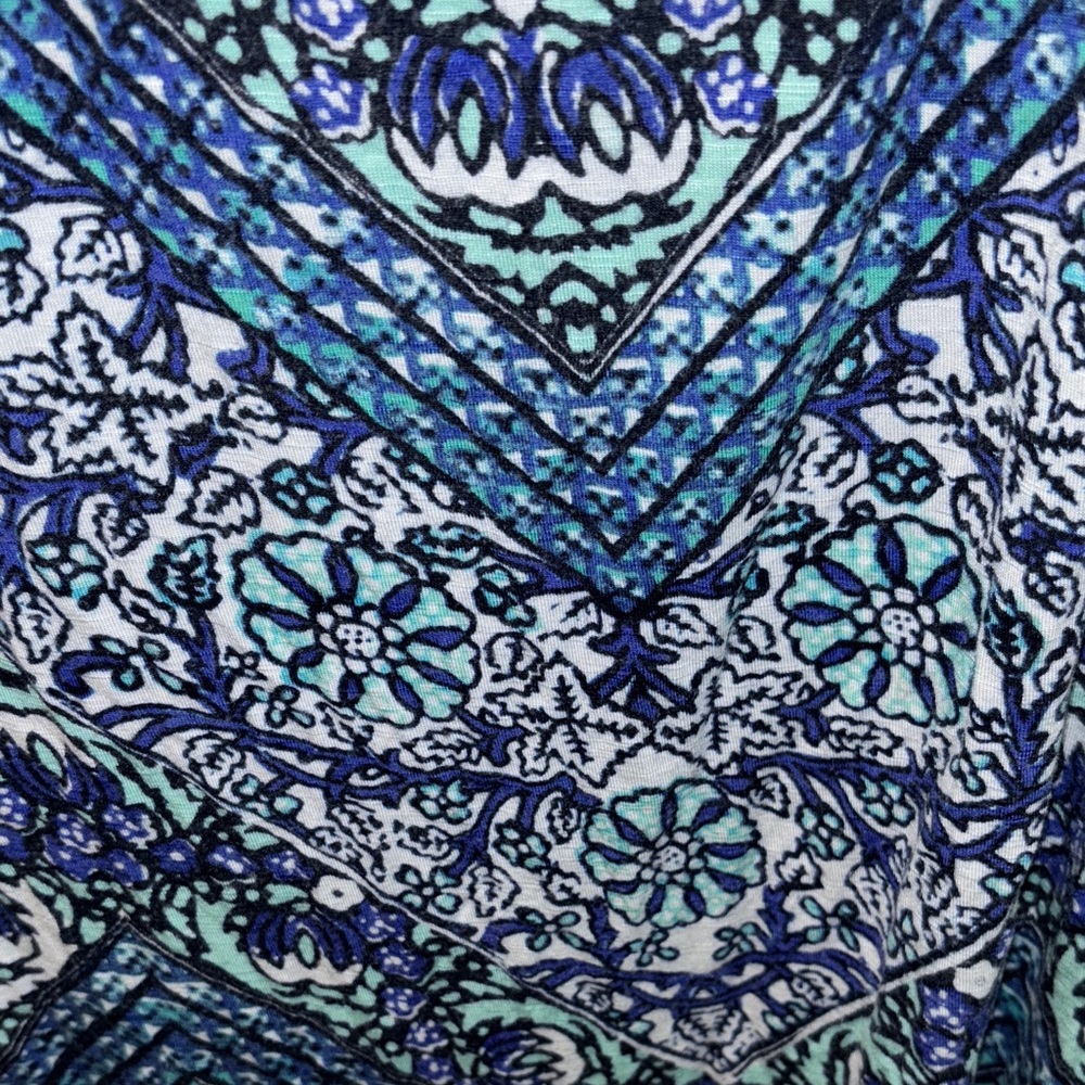 Blue Patterned Women's Top - Picture 6 of 7